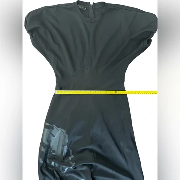 NWOT Ted Baker Short sleeve bias cut midi slip dress black size 1 US 4 Small